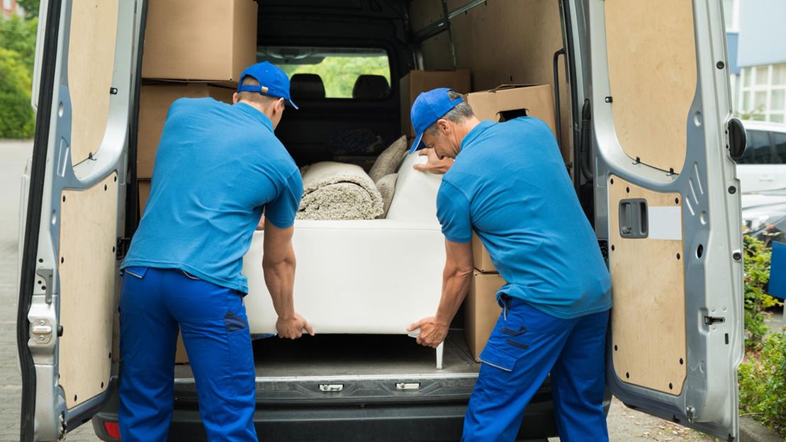 Our team loading a sofa someone is wanting to get rid of